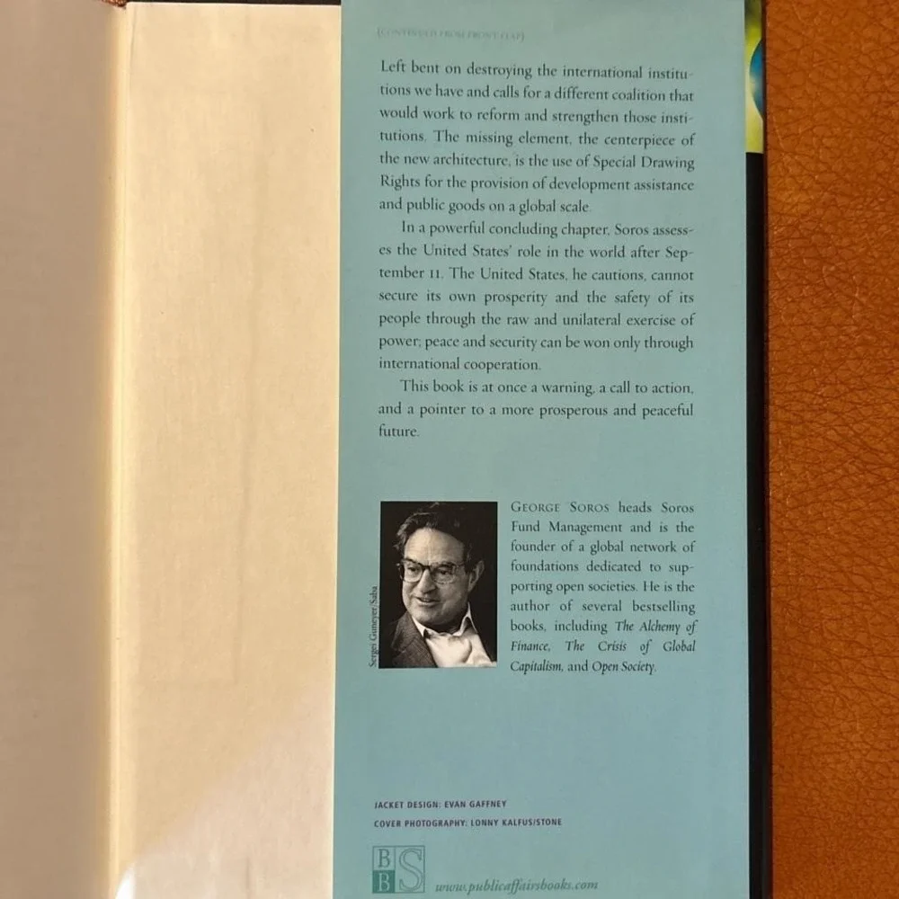 On Globalization by George Soros Hardcover Book Neoliberalism Dark Money Politic